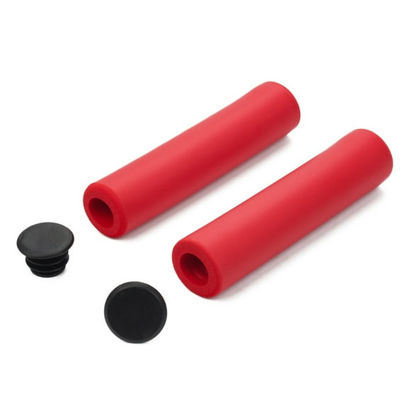 Worgeous Sponge Handle Grip Cycling Grips Red Cyclists Mountain Biking 2 Pair