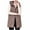 Brown, variant on FNFHFY Long Puffer Vest Women Plus Size Lightweight Sleeveless Quilted Jacket Solid Slim Fit Puffy Jackets Zip Up Winter Coat with Hood