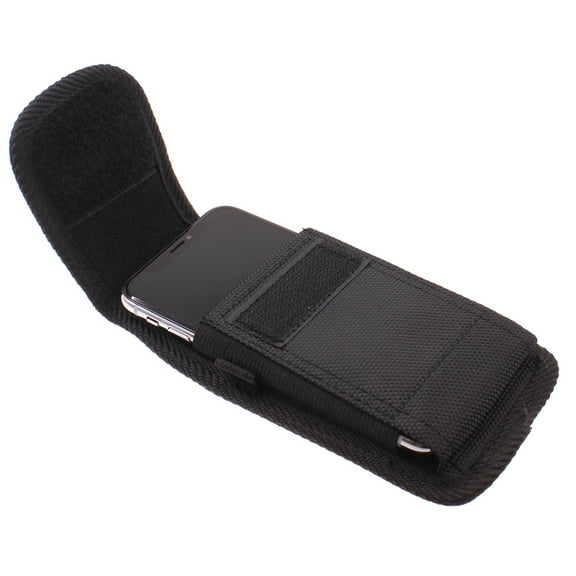 Rugged Case Belt Clip for iPhone 13 Mini/12 Mini - Holster Canvas Cover Pouch Carry Protective Black Z5N