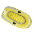 thumbnail image 3 of Inflatable Boat, 2 Person PVC Inflatable Fishing Boat Rowing Air Boat Fishing Drifting Diving Tool For Diving Fishing Drifting Beach Swimming Paddle Summer, Yellow, 3 of 8