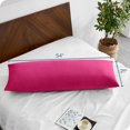 thumbnail image 5 of Bare Home Body Pillowcase - Zipper Closure - Ultra Soft - Double Brushed - Pink, 5 of 9