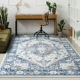 thumbnail image 3 of Homore Vintage Boho Oriental Medallion Area Rug, 8' x 10', Off-White, 3 of 7