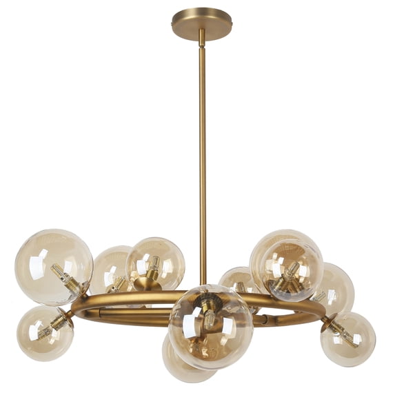 Dainolite 12 Light Halogen Round Chandelier - Vintage Bronze