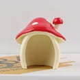 thumbnail image 7 of Uanit Pink Mushroom House Resin Ornaments Hamster Jumping Hideout Pet Hamster Decor Pet Enclosure Small Animal Homes and Habitats, 7 of 7