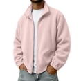 thumbnail image 2 of RongHuan Men's Casual Jacket Fleece Zip Up Coats Outdoor Hiking Jackets Fashion Stand Collar Soft Warm Outerwear, 2 of 8