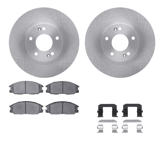 Dynamic Friction Company Front Brake Rotors with 5000 Advanced Brake Pads includes Hardware 6512-03381
