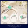 thumbnail image 5 of Green Oval Stone Statement Ring 925 Sterling Silver Size 8 Cocktail Ring Gift for Her by Ginger Lyne, 5 of 6