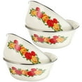 thumbnail image 2 of 4 Pcs Bol à Soupe Rétro en Émail Bassin en Émail Multifonctionnel Vaisselle Vintage en Émail, 2 of 7