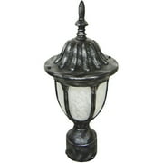 Post Light Outdoor Fixture, Charcoal/Silver