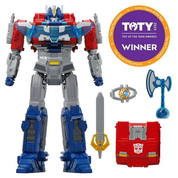 Transformers One Power Flip Optimus Prime (Orion Pax) Action Figure, 10” Interactive Robot Toy