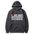 thumbnail image 1 of DPTALR Valentine's Day Couple Print Hooded Fleece Pocket Sweater Coat, 1 of 2