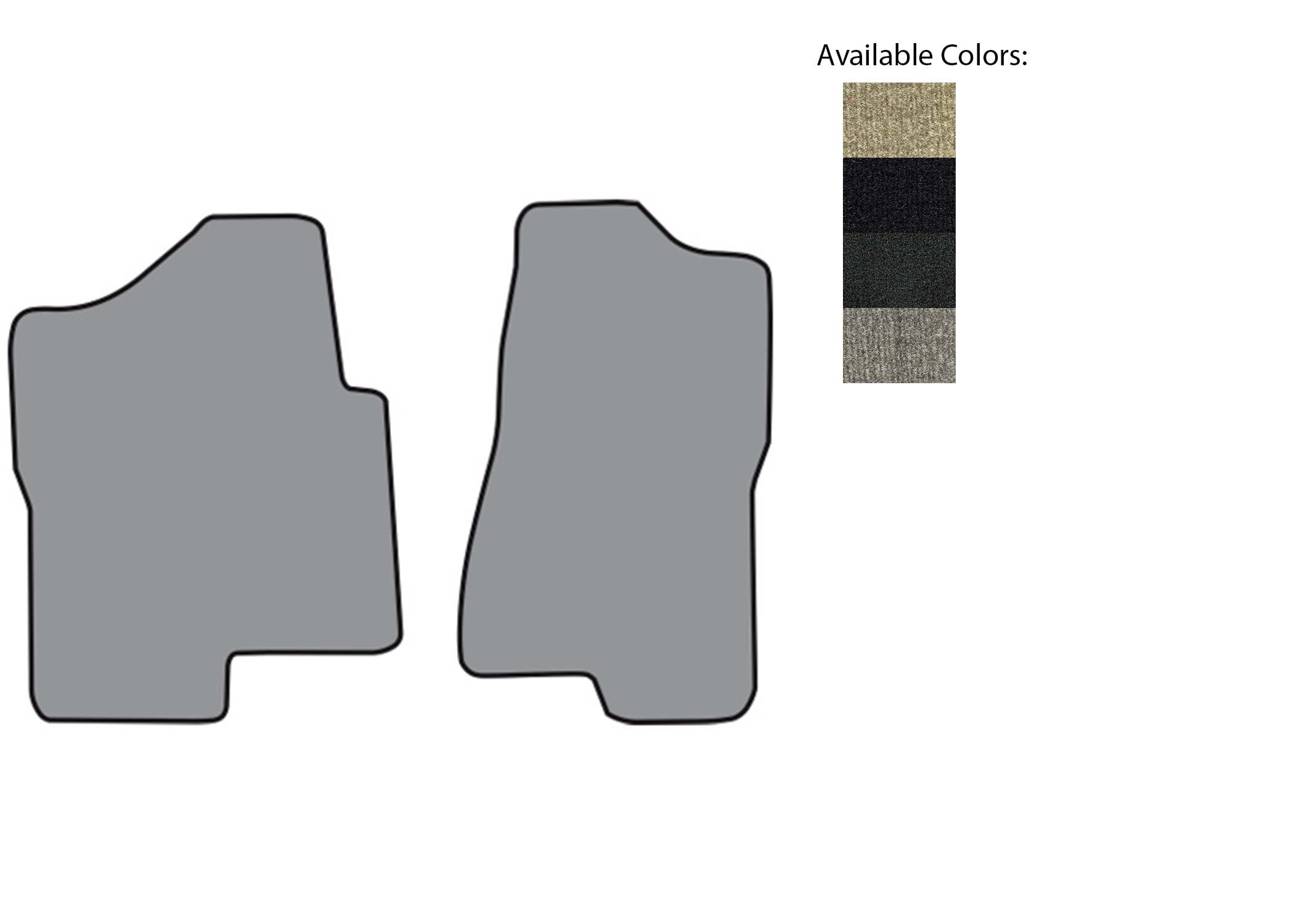 99-07 Silverado Sierra Cutpile 9779 Medium Gray Pewter 2 Piece Floor Mat Pair