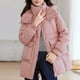 thumbnail image 4 of HongQid Women's Puffer Jacket with Hood Pockets Quilted Padded Full-zip Wind-Resistant Winter Coat, 4 of 9