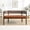 Walnut + Dark Orange, variant on Christopher Knight Home 47.5" Rattan Boucle Upholstered Loveseat, Rubberwood Frame, Walnut+Green