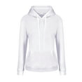 thumbnail image 3 of Frontwalk Casual Fleece Tops for Women Winter Plain Hoodies Sweatshirt Long Sleeve Basic Pullover Pocket, 3 of 6