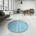 thumbnail image 3 of Ahgly Company Indoor Rectangle Contemporary Blue Abstract Area Rugs, 7' x 10', 3 of 6