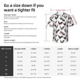 thumbnail image 5 of Sikiie Funny Chicken Print Men's Hawaiian Shirt, Summer Beach Button Pocket Short Sleeve T-Shirt,Large, 5 of 7