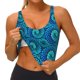thumbnail image 3 of Fotbe Snake Sujetador Deportivo Largo sin Aros para Mujer con Almohadillas y Soporte Medio, Transpirable y Absorbente, Camiseta Tipo Chaleco o Tank Top-X-Large, 3 of 8