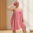 thumbnail image 5 of Plus Size Towel Wrap with Hair Towel for Women(63*31.5 inches-82.7*31.5 inches), Adjustable Women Shower Wrap Body Wrap Bath Towels, Comfortable Spa Bathrobe + Hair Drying Towel, Dark Blue, 5 of 8