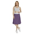 thumbnail image 2 of Women's Seashells Mollusk Oyster Sketch A-line Printed Skirt Casual Wear, 3XL, Dark Purple and White, by Ambesonne, 2 of 6