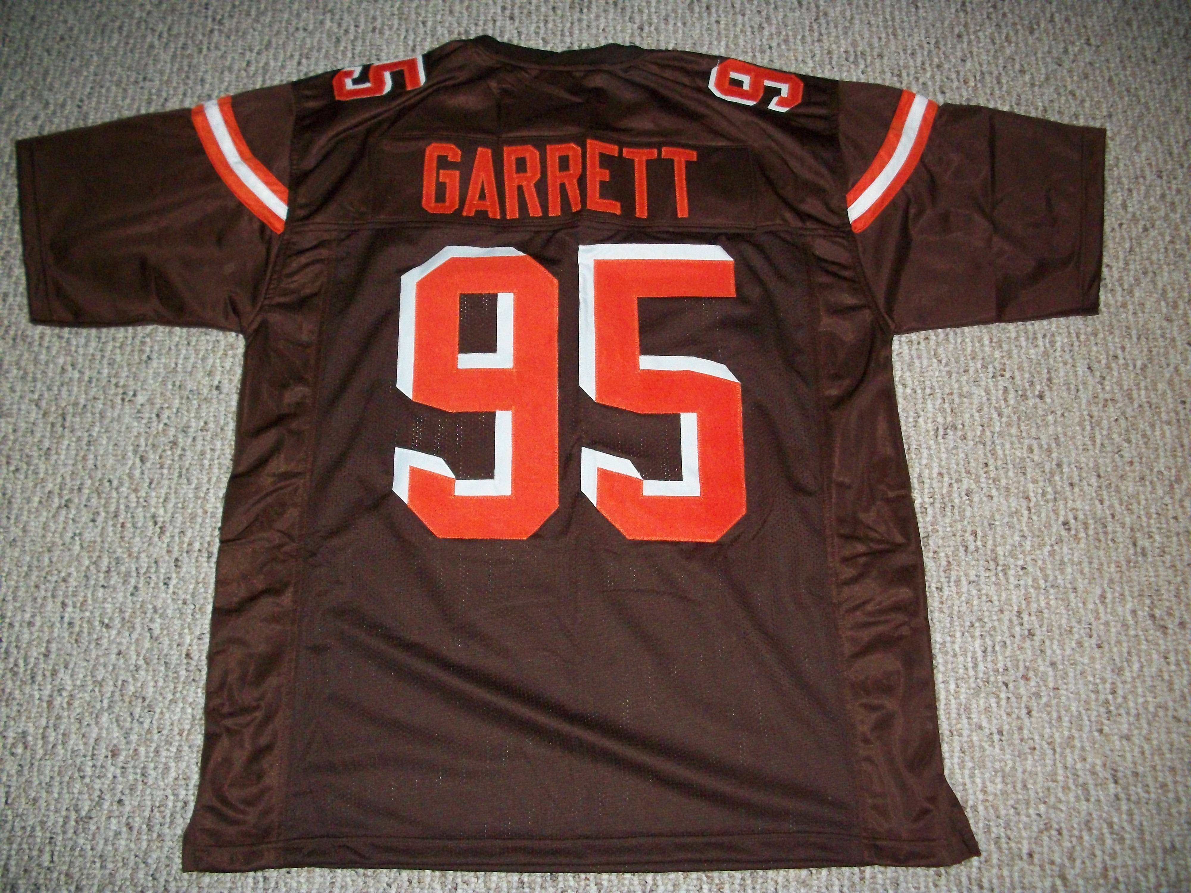 Nike Cleveland Browns No95 Myles Garrett Olive/USA Flag Women's Stitched NFL Limited 2017 Salute to Service Jersey