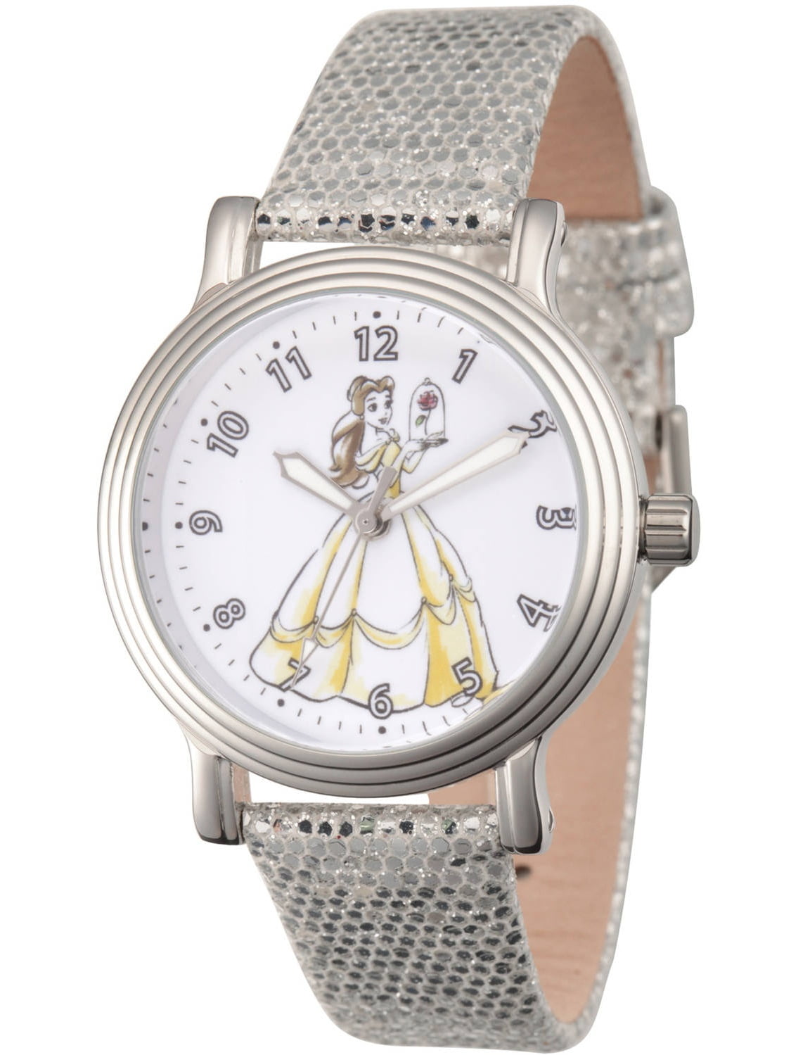 Princess Belle Women's Silver Vintage Alloy Watch, Silver Sequins Strap