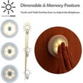 thumbnail image 2 of Lámpara táctil inalámbrica de 2 piezas, luz nocturna autoadhesiva regulable, lámpara LED a pilas, aplique de pared de luz cálida para iluminación debajo de muebles, armarios, entradas, armarios, estan, 2 of 5