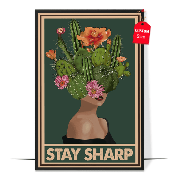 LOLUIS Stay Sharp Poster, Vintage Mental Health Awareness, Therapy Counseling Wall Art Home Office Décor