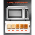 thumbnail image 5 of Commercial Countertop Microwave Oven 0.9 Cu Ft 1000W Stainless Steel Digital Touchscreen Microwave with 10 Preset Cooking Programs 5 Power Levels Multi Lock Door for Restaurant Kitchen Use, 5 of 8