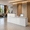 White/Left, variant on 87" Modern Reception Desk with LED Lighting, Built-in Power Outlets, Lockable Drawers and Storage Shelves for Office, Salon and Lobby, White Finish, Left Counter