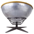 thumbnail image 4 of ACME Brancaster Armless Accent Chair in Turmeric and Aluminum, 4 of 6