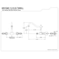 thumbnail image 3 of Kingston Brass KS1242WLL Wilshire Wall Mount Bridge Kitchen Faucet, Polished Brass, 3 of 3
