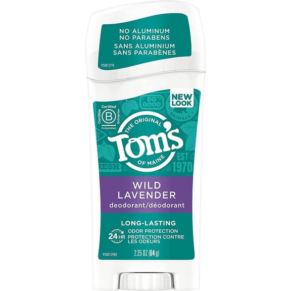 Tom's Of Maine Deodorant Stick Long Lasting Lavender 2.25 Ounce
