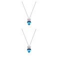 thumbnail image 4 of Guardurnaity Collar en forma de corazón de moda ajustable para niños, gargantilla de diamantes de imitación, joyería de gota, colgante de moda, regalo Luz azul 2piezas Guardurnaity CBP224229, 4 of 5