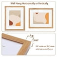 thumbnail image 2 of 8x10 Oak Wood Picture Frame with Real Glass & Mat for Room Display, 2 of 7