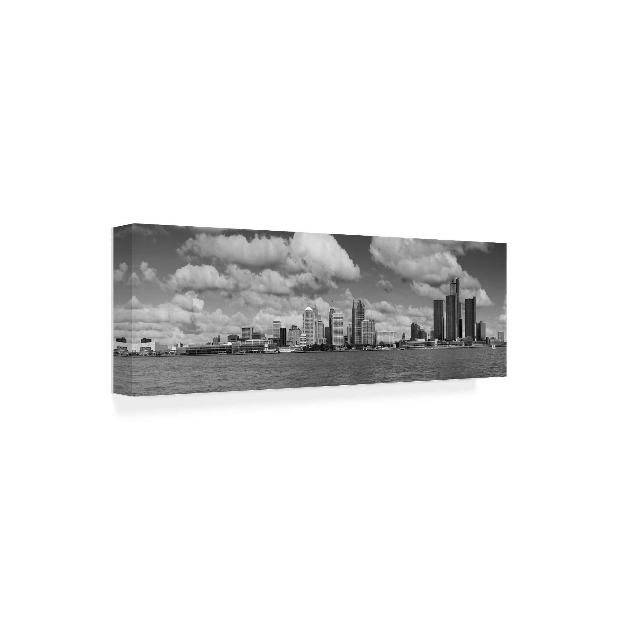 Trademark Fine Art 'Detroit Skyline Panorama' Canvas Art by Monte Nagler