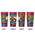 thumbnail image 4 of Hippie Peace Sign Hippie Van Tie Dye 20oz Tumbler, Insulated Stainless Steel Water Bottle Portable Travel Coffee Tea Mug Cup, 4 of 6