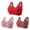 Red 07, variant on IROINNID 3-pack Bras for Women Plus Size Push Up Bras Wireless Sports Bras High Support Underwear Bar