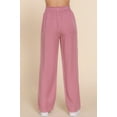 thumbnail image 4 of Saronite Solid Elastic Waisted Tencel 2 Sides Pockets Full Length Pants, Mauve (Women's), 4 of 4