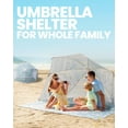 thumbnail image 3 of OutdoorMaster Pop Up Beach Umbrella, Portable Umbrella Shelter, Beach Shade Sun Canopy with UPF 50+ UV Protection, Extendable Floor with Carrying Bag, 3 of 7