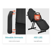 BestMassage 73 Inch Adjustable & Foldable Portable Multifunctional Black Massage Chair