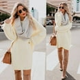 thumbnail image 5 of Lindreshi Long Sleeve Dresses for Women Women Winter Sweater Knit Turtleneck Warm Long Sleeve Pocket Mini Sweater Dress, 5 of 9