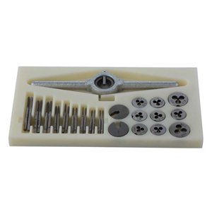 BTOER 31Pcs M1-M2,5 HSS Tap et Die Set de filetage de vis Plugs Taps Outils de tapage Taps Poignée de clé Tap et die Sets d'outils