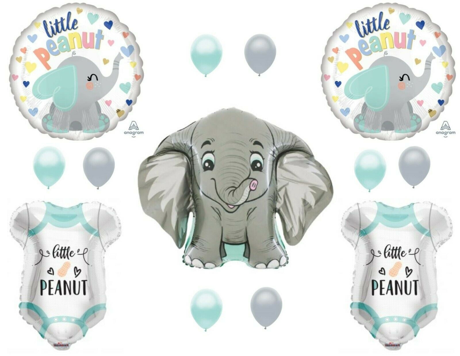 Elephant Tableware & Decoration Little Peanut New GIRL BABY SHOWER Party Range 