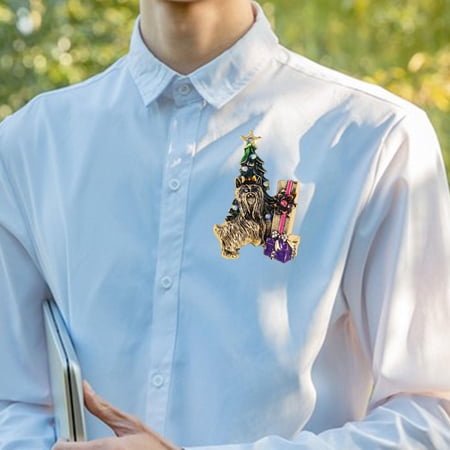 fenteer Christmas Brooch Pin Alloy Elegant Lapel Pin for Sweater Shawl Wedding Party