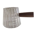 thumbnail image 4 of Taza medidora de vidrio, accesorios para espresso, taza mezcladora de vidrio con revestimiento de madera antiescaldadura. Transparente, 4 of 9
