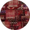 thumbnail image 1 of Ahgly Company Machine Washable Indoor Round Abstract Cranberry Red Area Rugs, 3' Round, 1 of 7