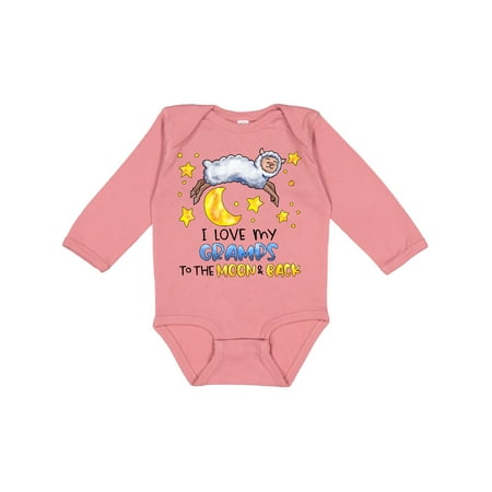 

Inktastic I Love my Gramps to the Moon and Back Cute Sheep Gift Baby Boy or Baby Girl Long Sleeve Bodysuit