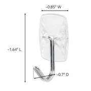 3M Command Wall Hook Small Wire 6-Pack - Clear