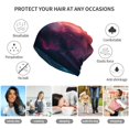 thumbnail image 5 of Yiaed Cosmic Paint Swirl Print Multifunction Beanie Hats for Women Men Slouchy Knit Beanie Hat Winter Hat Scarf Stretch Skull Cap, 5 of 8